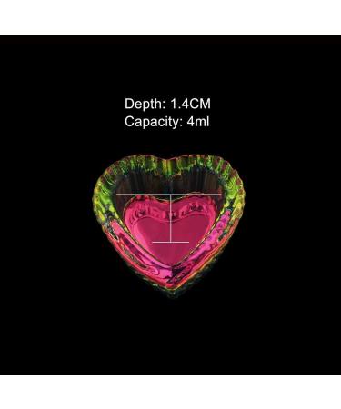 Rainbow Glass Crystal Acrylic Dappen Dish with Lid - Heart Shape | Nail Tool for Acrylic Powder Monomer | HJ-NAPB019-Heart - Buy Online on GoSupps.com