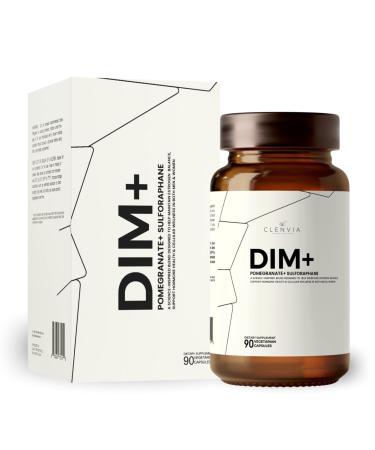 DIM Supplement with Pomegranate & Sulforaphane Estrogen Supplement for Women and Men Diindolylmethane with Antioxidant Ingredients 90 Capsules Vegan Formula with SGS & Fruit Extracts & Non-GMO
