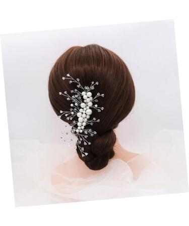 Didiseaon Wedding Hair Clips for Brides Wedding Diamond Comb Diamond Hair Clips Wedding Hair Comb Pearl Hair Pin Pearl Hair Accessories Bride Hair Accessory Leaf Steel Wire - Buy Online on GoSupps.com
