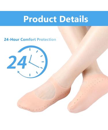 Moisturizing Silicone Gel Socks for Plantar Fasciitis Relief | Anti-Crack Foot Care | International Shipping Available - Buy Online on GoSupps.com