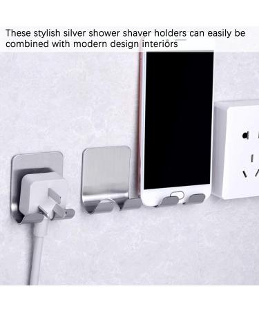 3Pcs Razor Holder for Shower Waterproof Self Adhesive Shower Razor Holder Stainless Steel Shaver Holder for Shower Razor Holder for Shower Wall Multipurpose Razor Shower Holder for Bathroom(Silver) - Buy Online on GoSupps.com