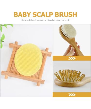 LUOZZY Silicone Baby Hair Brush and Comb Set - Gentle Bath Brush for Babies - Buy Online on GoSupps.com