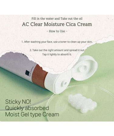 Buy THE PLANT BASE AC Clear Moisture Cica Cream 100ml | Korean Skincare with 76% Centella Asiatica | Hydrating Moisturizer for Clear Skin - Buy Online on GoSupps.com