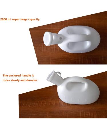 ICEMOB Urinals for Men 2000 Ml/66 Oz Male Urinal Bottles with Spill Proof Professional Pee Bottle Portable Urinal for Elderly Travel Driving Camping Reusable - Buy Online on GoSupps.com