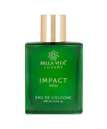 Impact Man Eau De Cologne Perfume with Mandarin Orange Patchouli Cedar | Woody Citrusy Long Lasting EDC Fragrance Scent Spray for Men 100 ML 3.38 Floz.