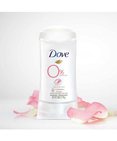Dove 0% Aluminum Deodorant - Rose Petals Scent, 2.6 oz | Natural & Effective - Buy Online on GoSupps.com
