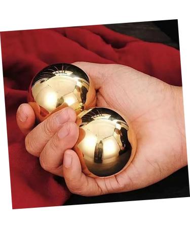 Magiclulu 4-Piece Brass Massage Balls | Baoding Fitness Balls for Stress Relief & Wellness - Buy Online on GoSupps.com