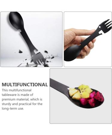 BESPORTBLE Hiking Tableware 5 1 Integrated and Fork Spoon Flatware Camping Forks Travel Utensils Small Tools Outdoor - Buy Online on GoSupps.com