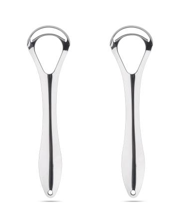 Buy Srnede Stainless Steel Tongue Scrapers for Adults - Fresh Breath Oral Care Aids - 2 Pack with Travel Case - Buy Online on GoSupps.com