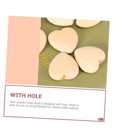 Safigle 200 Stk Peach Cherz Bear Spacer Beads | Rustic Wooden Heart-Shaped Pearls for DIY Accessories | Perfect for Children's Crafts - Buy Online on GoSupps.com