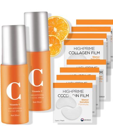 UIRPK Highprime Collagen Film & Mist Kit,Dermance Korea Highprime Collagen Soluble Film,1/2set Highprime Collagen Film,High Prime Collagen Film and Mist (2Set)