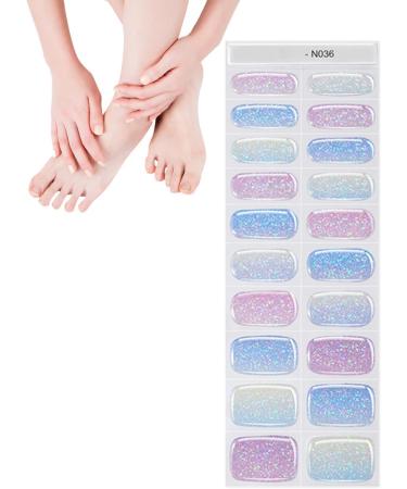Generic Gel Nail Stickers Glitter Nail Stickers for Gel Polish Gel Nail Strips Manicure with Nail Lamp Semi Cured Nail Gel Polish Wraps Set for Home Nail Curing N036 - Buy Online on GoSupps.com