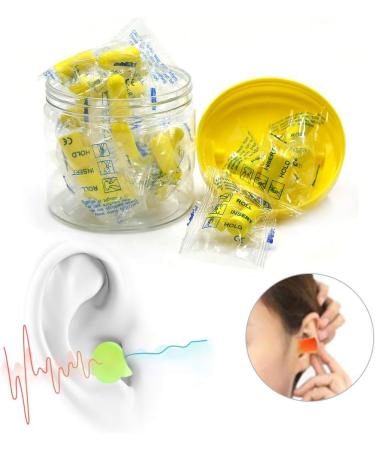 30 Pairs Yellow Noise Blocking Foam Ear Plugs for Sleep & Study | Soft Solid Color Ear Plugs for Maximum Comfort - Buy Online on GoSupps.com