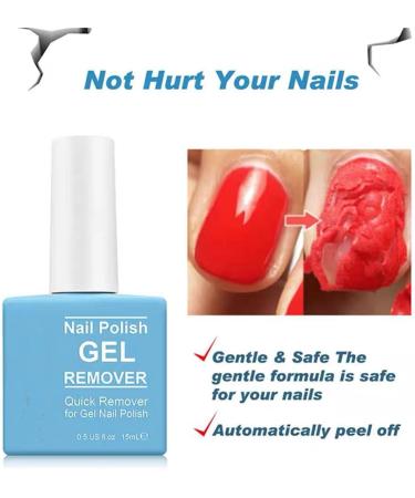 Gel Nail Polish Remover - Safe & Easy Quick Gel Polish Remover For UV Plastic Acrylic Natural Nails etc 2-3 Min Time-Saving And Hassle-Free Non-Irritating Gel Remover Nail Varnish Remover - Buy Online on GoSupps.com