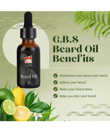 Shop G.B.S Beard Oil Set - 30ml 3 Bottles & Wooden Boar Bristle Brush | Premium Beard Care for Men - Buy Online on GoSupps.com