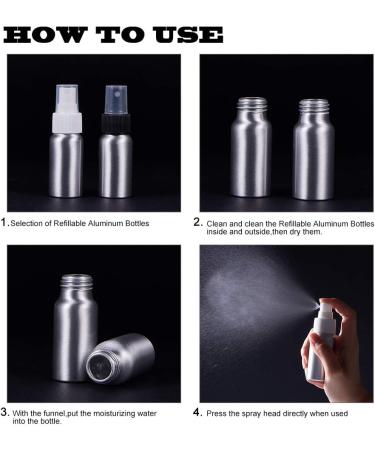 Pandahall Elite 10-Pack 30ml Refillable Aluminum Spray Bottles - Platinum Fog Atomizers White & Black Heads - Perfect for Travel & DIY - Buy Online on GoSupps.com