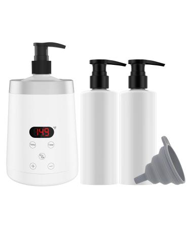 Massage oil warmer with two oil bottle dispensers lotion bottle warmer dispenser heater (white) White - Buy Online on GoSupps.com