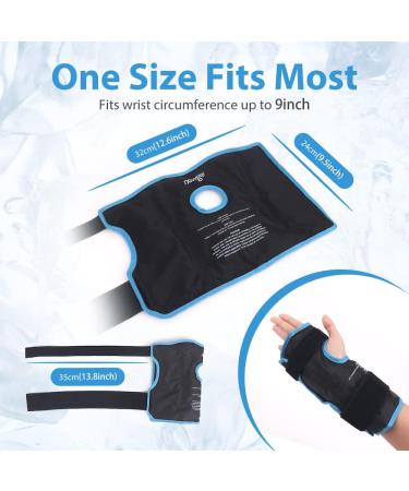 NEWGO Hand Ice Pack Wrist Wrap - Hot Cold Therapy for Carpal Tunnel Relief & Wrist Injuries - Reusable Gel Pack for Swelling, Sprains & Arthritis - Blue - Buy Online on GoSupps.com