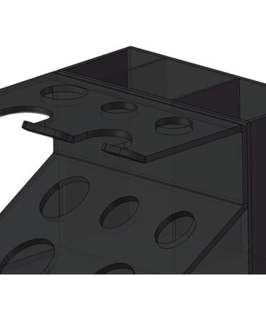 Baoblaze Shaver Holder & Toothpaste Organizer - Multifunctional Makeup Storage Box & Electric Toothbrush Stand in Black for Bedroom - Buy Online on GoSupps.com