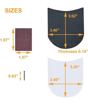 UNIKSTEP 2 Pairs Shoe Heel Pads - 3.5mm Rubber Thickness, Anti-Slip Cushion & Protector Kit - Buy Online on GoSupps.com