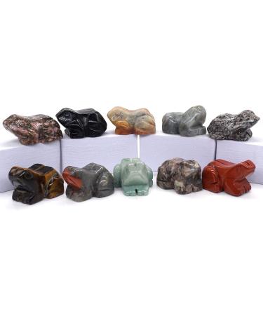 Crystal Stone Beads Natural Crystal Stone Skull Animal Statue Crystal Hazelnuts Figurine Gemstone Carved Angel Wicca Craft Decor 1 Set (Color : Owl 1.5 in Size : 10pcs) 10pcs Owl 1.5 in - Buy Online on GoSupps.com