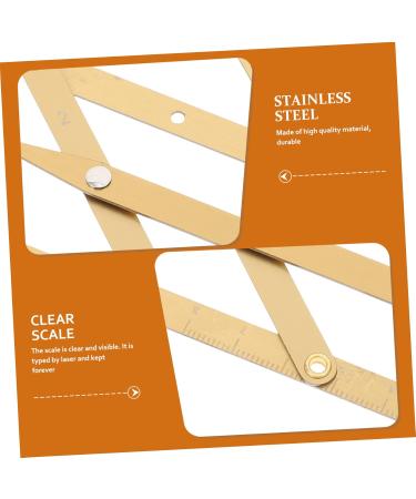 Angoily 1pc Second Generation Scale Scissors Gold Ratio Eyebrow Measuring Ruler Golden Ratio Ruler Stainless Steel Eyebrow Ruler Eyebrow Positioning Tool Eyebrow Measuring Rulers Mold 25x5x0.6cm Golden - Buy Online on GoSupps.com