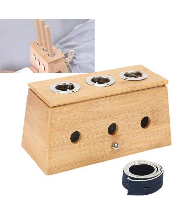 Moxa Sticks Burner Acupuncture Moxa Roller Stick holder Gentle Moxibusion Heat therapy Box relieves tiredness 3 holes Moxa Moxibusion Box Acupuncture Alternative Medicine