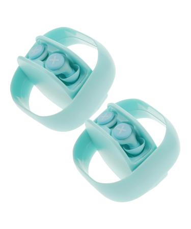 FRCOLOR 2 Sets ' Noise Canceling Sleeping Silicone Sounds Blocking Silicone Ear Buds Swimming Ear Hook Nano Travel Anti-Noise Sky-blue 1 Count (Pack of 1)