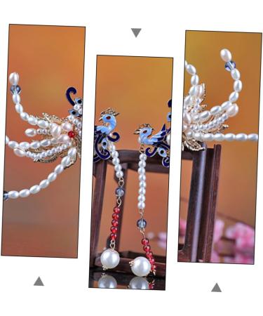 FRCOLOR 1pc Pearl Phoenix Hair Clip Chinese Hanfu Pearl Headpiece Hair Clips Rhinetone Hair Stick Vintage Hair Accessories Tassel Hairpins Pearl Hair Accessories Trendy Freshwater Pearls - Buy Online on GoSupps.com