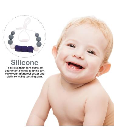 Healeved Silicone Chew Necklace for Kids - Sensory Oral Motor Aid for Boys and Girls with Special Needs - Dark Blue - Buy Online on GoSupps.com
