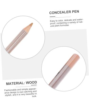 SKISUNO 4pcs Concealer Pen Makeup Concealer for Cover up Makeup Concealer Highlighter Stick Wooden Ivory - Buy Online on GoSupps.com