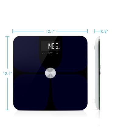 Tenergy Vitalis High Precision Body Fat Scale - Smart Bluetooth BMI Scale with Large Display, Max 400 LBS, Compatible with iOS/Android - Buy Online on GoSupps.com