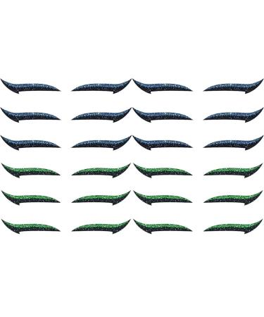 LOKORI 12 paar Stick On Eyeliner Strips Stick On Glitter Eyeliner Stick On Eyeliner Glitter Double Eyelid Tape Eye Line Strip12 pairsb