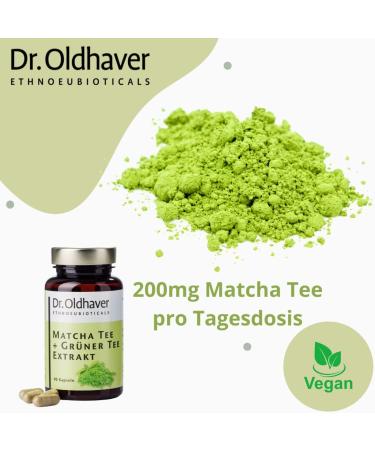 Dr. Oldhaver Matcha Tea + Green Tea Extract Capsules - High-Quality Antioxidant Support with Vitamin B2 - 90 Capsules for Energy Metabolism - Buy Online on GoSupps.com