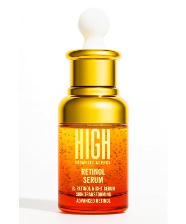 Retinol 1% Anti-Aging Face Serum for Wrinkles Fine Lines & Dark Spots Improves Skin Texture Night Treatment | High Cosmetic Agency Skincare Formula Retinol 1 Fl Oz (Pack of 4)