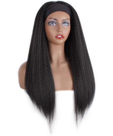 Xtrend 22 Yaki Straight Headband Wig for Women - Long Black Synthetic Afro Kinky Straight Wigs - Glueless None Lace Front - 22 Inch - Buy Online on GoSupps.com
