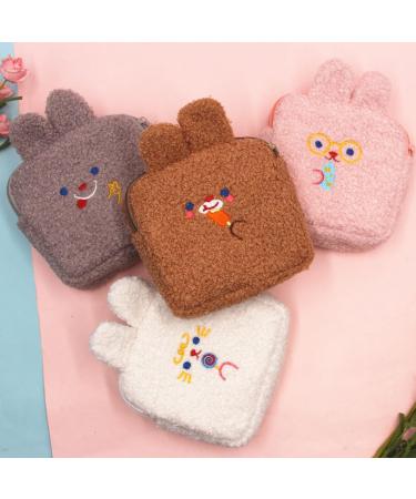 Mobestech 10 STK Plush Wallet Pocket - Kawaii Sanitary Organizer for Menstrual Bandages Breastfeeding Inserts & Makeup | Cute Cosmetic Bag - Buy Online on GoSupps.com