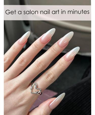  Wahrshei Wahrshei 23 x White Gradient Gel Nail Stickers Semi-Cured Gel Nail Stickers - Buy Online on GoSupps.com