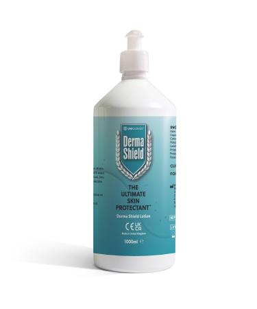 UNIGLOVES Derma Shield Barrier Cream Lotion 1000ml - The Ultimate Waterproof Skin Shield for Hands Body Face - Clinically Proven Protection and Relief for Dermatitis