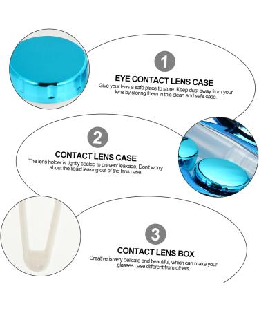 JECOMPRIS Contact Lens Case - Travel Organizer Blue (7.5x3cm) | Durable & Compact Eye Accessories for International Shipping - Buy Online on GoSupps.com