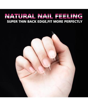 Buy SITELENABY 600pcs Half Cover Short Almond Nail Tips | Extra Short Soft Gel Tips for Salon | 12 Sizes Available - International Shipping - Buy Online on GoSupps.com