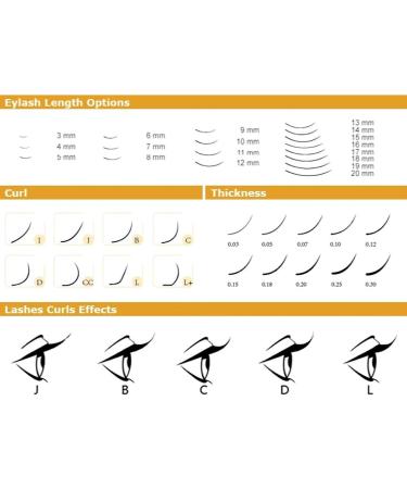 Lash Extension Supplies - 2 Trays 12 Rows Soft Faux Mink Individual Lashes Japanese Camellia Natural Series 0.05-C 10mm & 11mm Caramel - Shop Internationally - Buy Online on GoSupps.com