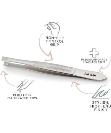 Professional Eyebrow Tweezers Slant Tip Precision Hair Tweezers Men & Women Stainless Steel Best for Plucking Chin Facial Hair 3.2"/8.3 cm - Buy Online on GoSupps.com