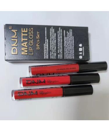 AMY'S DIARY 3-Piece Dark Bright Red Matte Liquid Lipstick Set | Smudge Proof 24-Hour Wear Waterproof Lip Stain Gloss for Women - Set05 - Buy Online on GoSupps.com