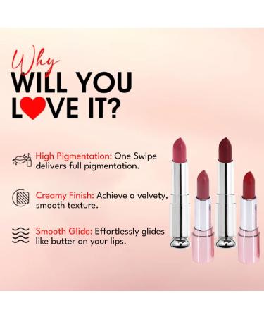 Buy Pack of 2 Waterproof Creamy Lipstick Long-Lasting (Head+Seeu) | International Shipping Available - Buy Online on GoSupps.com