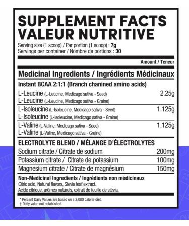 All Natural BCAA + Electrolytes - Vegan Post Workout Supplement - Sugar Free Cherry Blaster - Hydration & Muscle Recovery - 210g - Buy Online on GoSupps.com