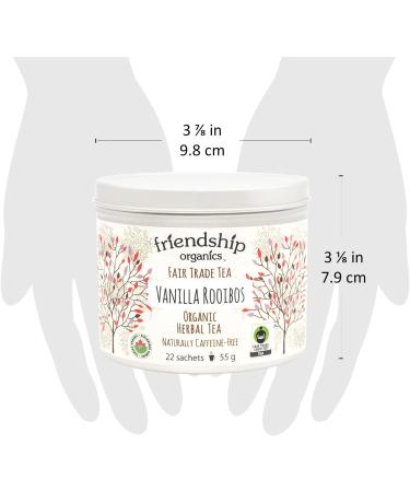 Friendship Organics Vanilla Rooibos Tea Bags Organic and Fair Trade Herbal 22 Count 22 Count (Pack of 1) - Buy Online on GoSupps.com