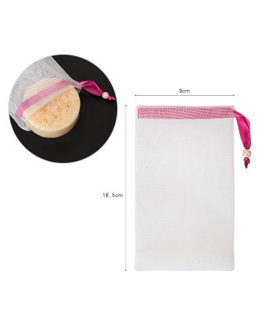 GWHOLE 6 x Soap Bags - Nylon Soap Pouches for Residues | Perfect for Facial Cleansers & Foaming - Buy Online on GoSupps.com