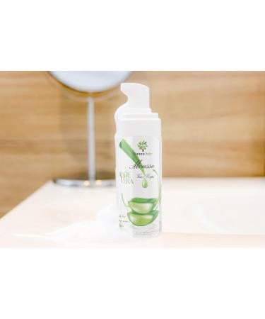 Aloe Vera Bio Mousse - Nettoyant d licat pour le visage et le corps base d'Aloe Vera biologique d'H lichryse biologique de Cardiospermum halicacabum de Panth nol et de Vitamine E. - Buy Online on GoSupps.com