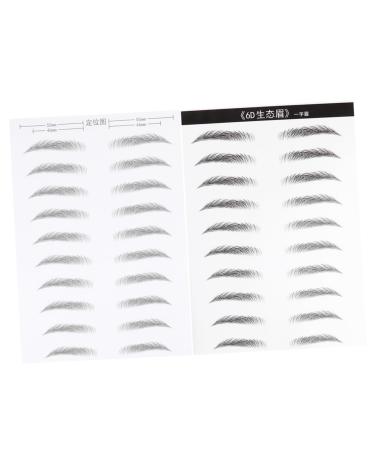Beavorty 4 Sheets Pairs Makeup Brow Sticker Black Makeup Eyebrow Makeup Tools Eyebrow Stickers 6 Proof